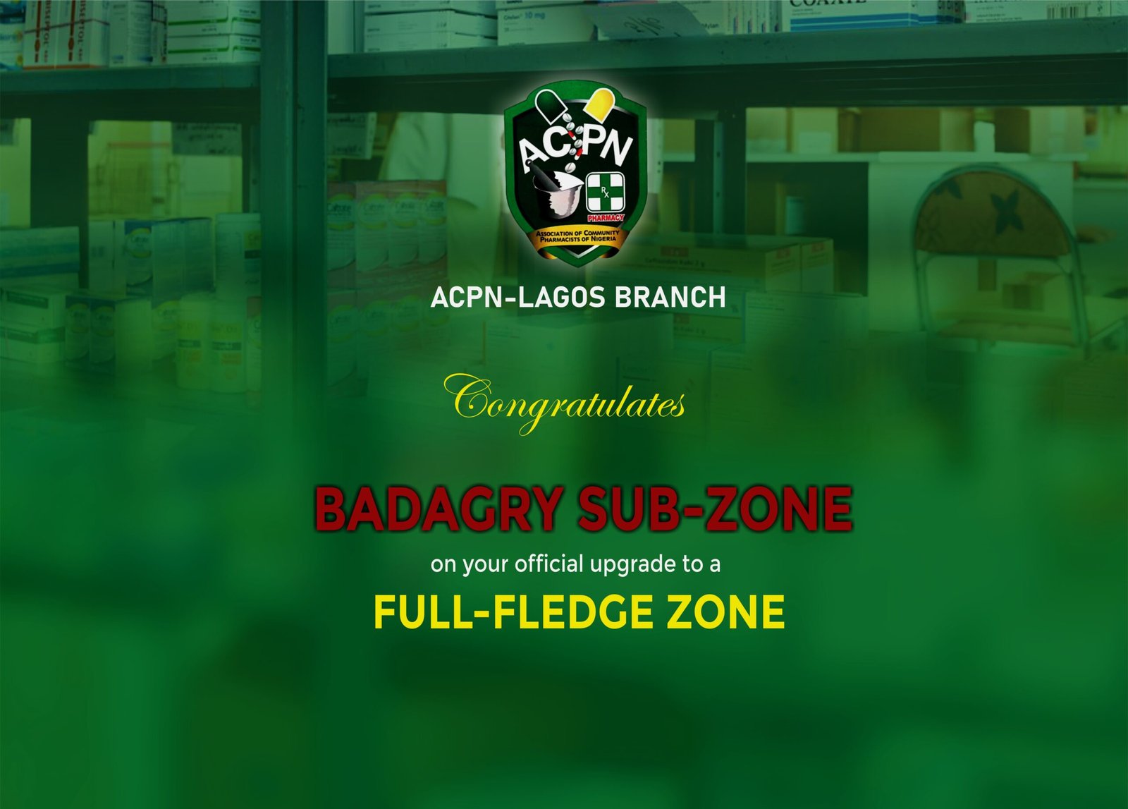 Badagry Sub-zone officially upgraded.